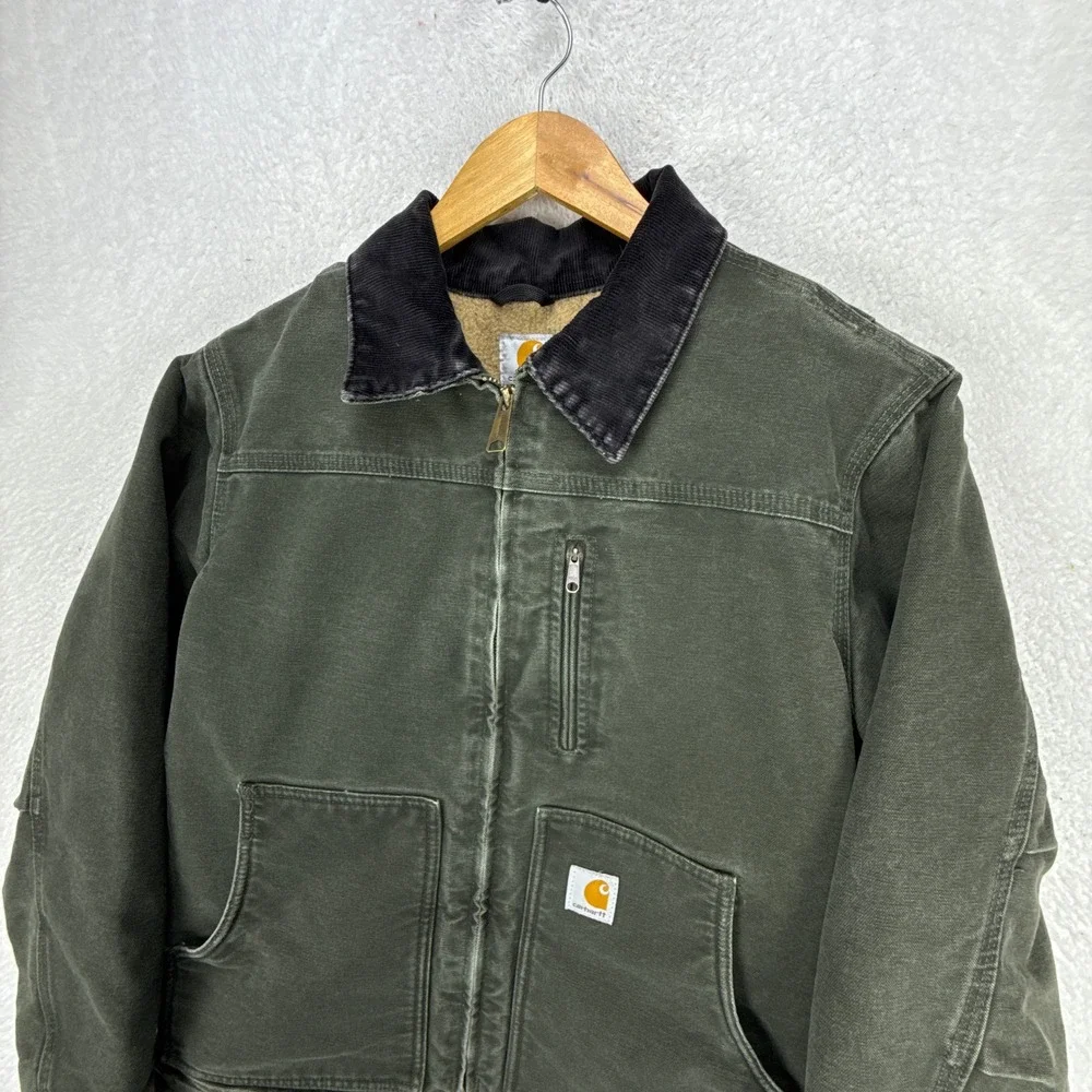 Carhartt Sandstone Ridge Coat Sherpa Lined Womens Medium WC061 MOS Moss Green - Picture 13 of 14